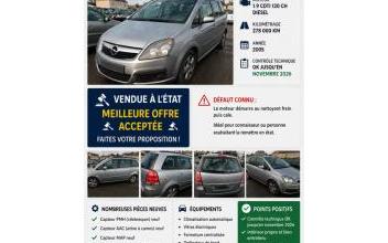 Opel zafira Montataire